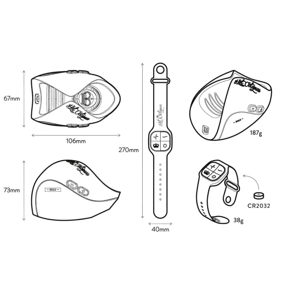 Hot Octopuss - ανδρικός masturbator με τηλεχειριστήριο - μαύρο