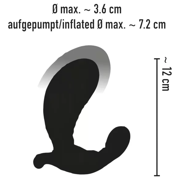 You2Toys - δονούμενο ομοίωμα με τηλεχειριστήριο - φουσκωτό - μαύρο