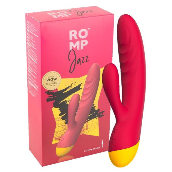 ROMP Jazz - Αδιάβροχος δονητής G-σημείου με κλειτοριδική κεφαλή (ροζ)
