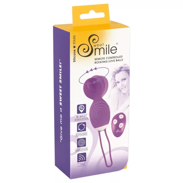 SMILE - δονούμενο αυγό με περιστροφή - αυνανιστής - μοβ
