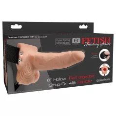   Pipedream - Fetish Strap-On 6 - ζώνη με δονητή, κοίλο, φορετό (σε φυσικό χρώμα)