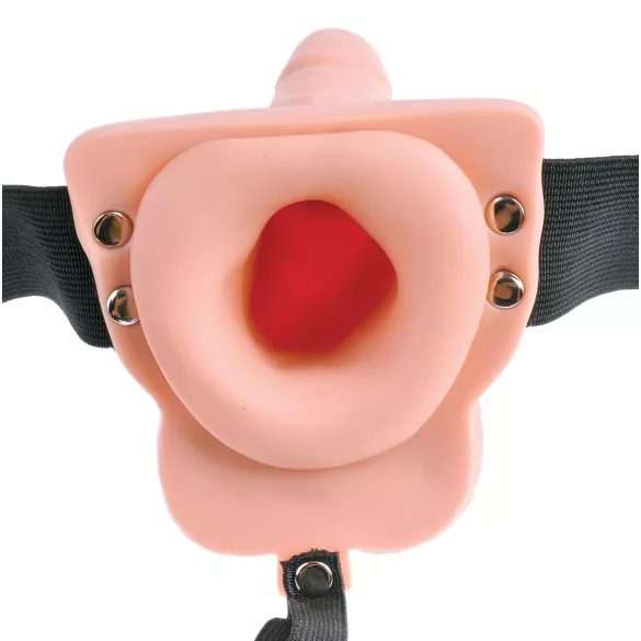 Pipedream - Fetish Strap-On 6 - ζώνη με δονητή, κοίλος (στο χρώμα του δέρματος)