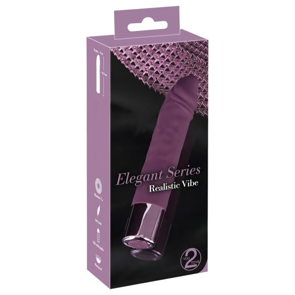 You2Toys Κομψός Ρεαλιστικός - επαναφορτιζόμενος, αδιάβροχος δονητής (μωβ)