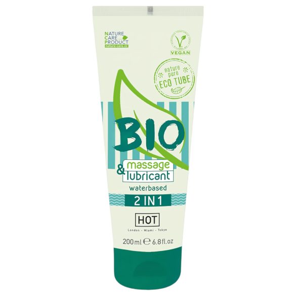 HOT Bio 2IN1 - Λιπαντικό και Τζελ Μασάζ με βάση το νερό (200ml)
