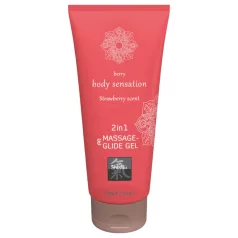   HOT - Shiatsu 2in1 με άρωμα φράουλα - λιπαντικό μασάζ - φράουλα (200 ml)