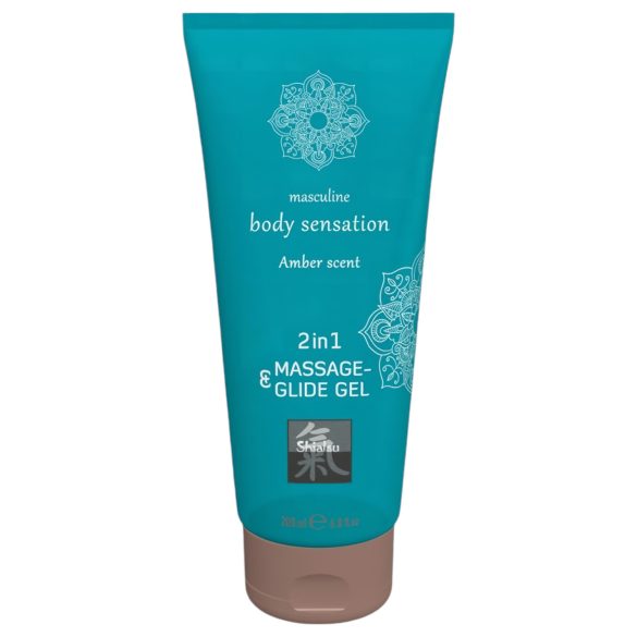 Shiatsu - λιπαντικό για μασάζ 2σε1 - άρωμα κεχριμπάρι - 200ml