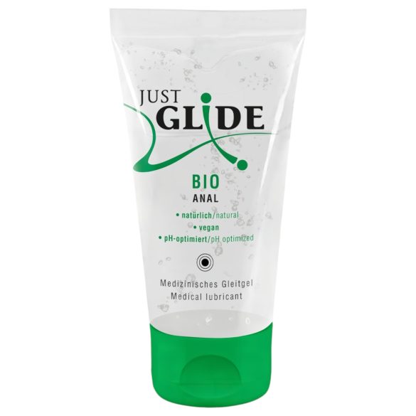 Just Glide Bio ANAL - Βιολογικό λιπαντικό με βάση το νερό, 50ml, vegan-friendly