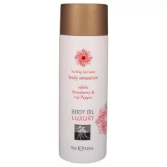  Shiatsu Luxury - βρώσιμο λάδι μασάζ - φράουλα & κόκκινο πιπέρι (75ml)