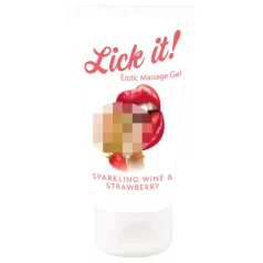   Lick it! - βρώσιμο λιπαντικό 2 σε 1 - γεύση σαμπάνια-φράουλα 50ml
