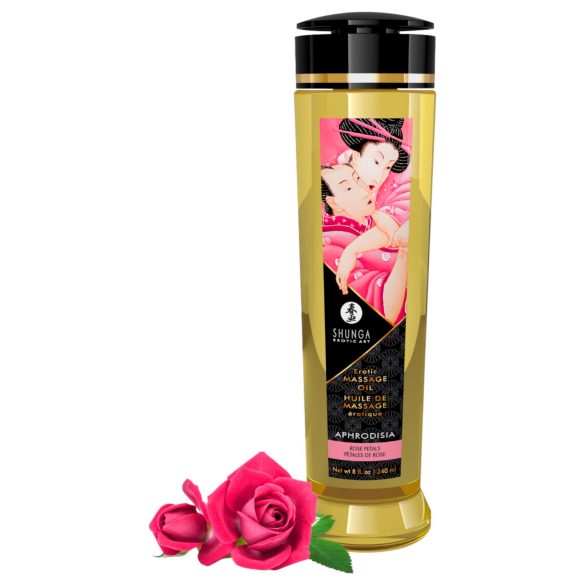Shunga - έλαιο μασάζ - τριαντάφυλλο (240ml)