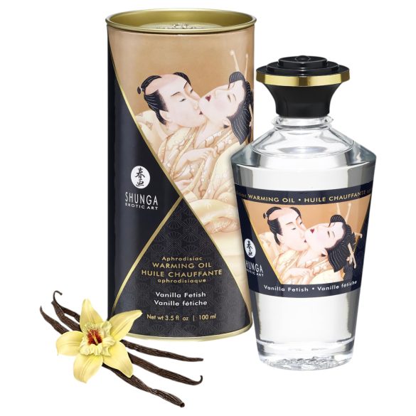Shunga - θερμαντικό λάδι μασάζ - βανίλια (100ml)