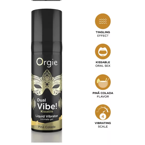 Orgie Dual Vibe! - υγρό δονητής - Piña Colada (15 ml)