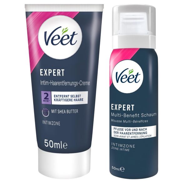 Veet - κρέμα αποτρίχωσης μπικίνι και ενυδατικός αφρός για γυναίκες (2*50 ml)