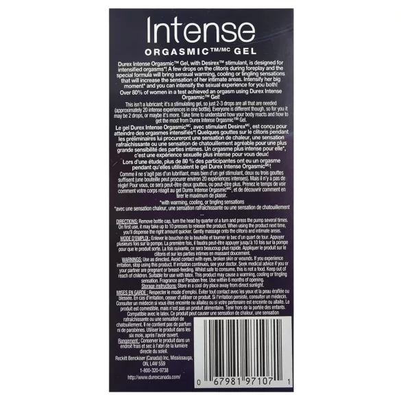 Durex Intense - διεγερτικό τζελ για γυναίκες - 10ml