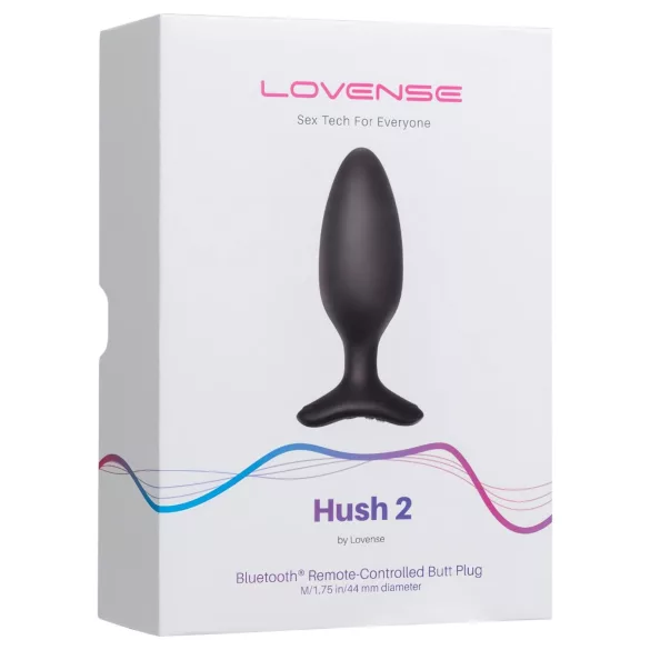 Lovense Hush 2 M - δονητής πρωκτού με έλεγχο μέσω εφαρμογής (45 mm, μαύρο)