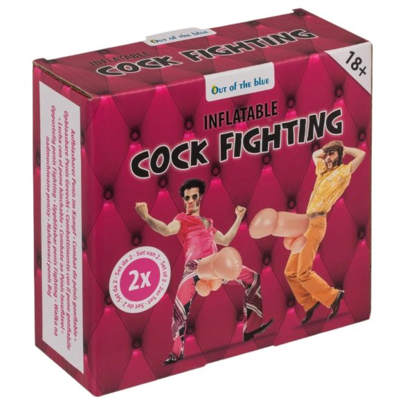 Cock Fighting - φουσκωτό strap-on πέος - φυσικό χρώμα