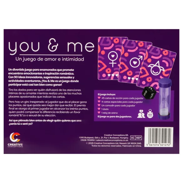 you & me - ερωτικό παιχνίδι για ζευγάρια (ισπανικά)