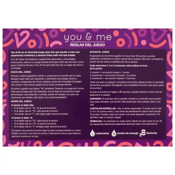 you & me - ερωτικό παιχνίδι για ζευγάρια (ισπανικά)
