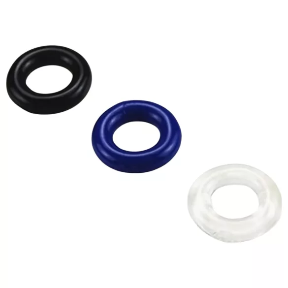 Pulselock Cirkl - Σετ δαχτυλιδιών πέους από TPE, 3 τεμάχια (μικτά χρώματα)