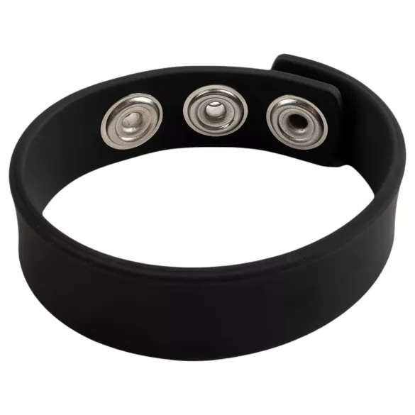 Pulselock Forge - ρυθμιζόμενο σιλικόνινο δαχτυλίδι πέους με κουμπωτό κλείσιμο (μαύρο) - 200 mm