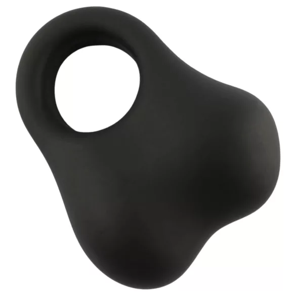 Pulselock Taur - δαχτυλίδι πέους από σιλικόνη με βαρίδια σε μορφή μπάλας (μαύρο)