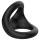 Pulselock Taur - δαχτυλίδι πέους και όρχεων με ανάγλυφο περίγραμμα (μαύρο)