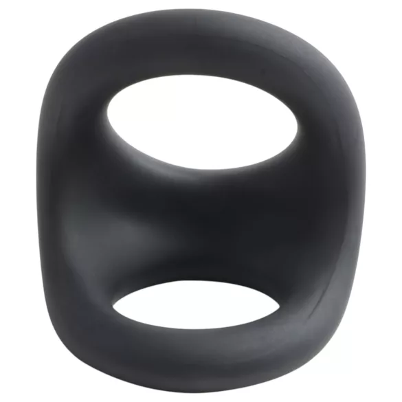 Pulselock Taur - δαχτυλίδι πέους και όρχεων με ανάγλυφο περίγραμμα (μαύρο)