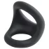 Pulselock Taur - δαχτυλίδι πέους και όρχεων με ανάγλυφο περίγραμμα (μαύρο)