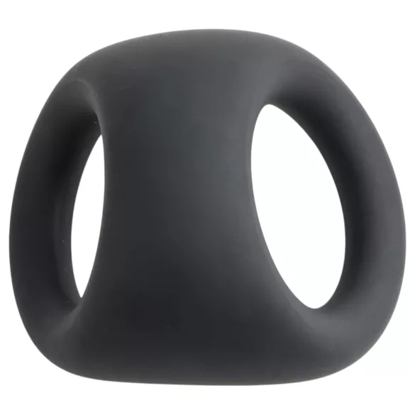 Pulselock Taur - δαχτυλίδι πέους και όρχεων με ανάγλυφο περίγραμμα (μαύρο)