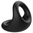 Pulselock Taur - δαχτυλίδι πέους και όρχεων με ανάγλυφο περίγραμμα (μαύρο)