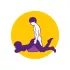 Desirel Magic Pillow - φουσκωτό σφηνοειδές σεξ μαξιλάρι (σκούρο μωβ)