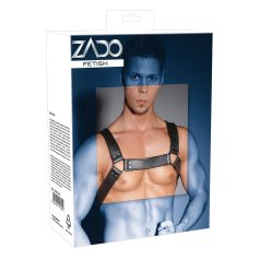   ZADO - δερμάτινο harness στήθους - μαύρο