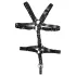 ZADO - μαύρο δερμάτινο ανδρικό body-σαρ harness (S-L)