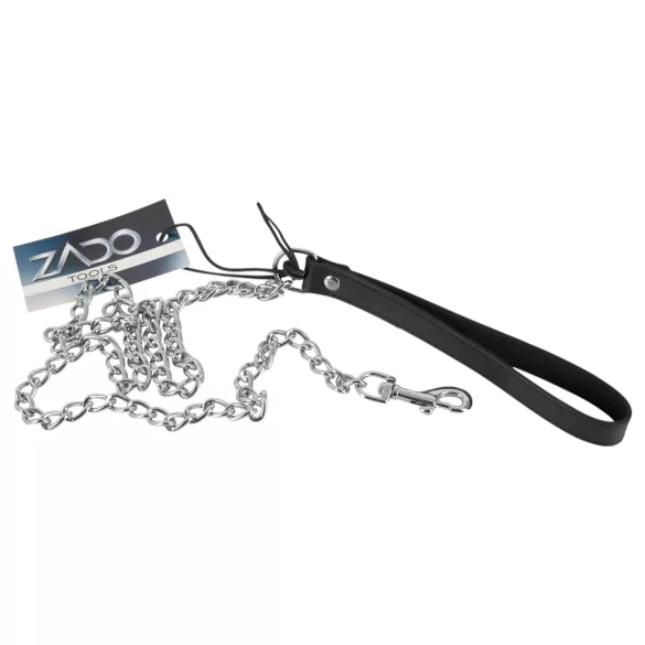ZADO - μεταλλικό λουρί BDSM για κολάρο (ασημί)