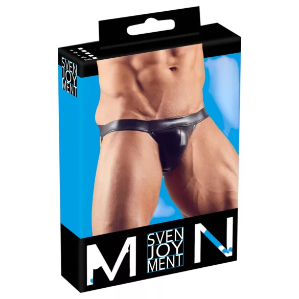 Svenjoyment - ανδρικό jockstrap γυαλιστερό - μαύρο - L