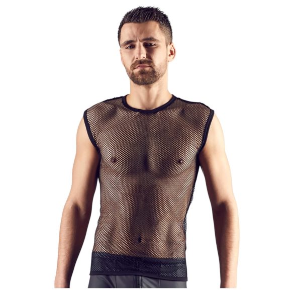 Svenjoyment - διχτυωτό μπλουζάκι άνδρας - μαύρο