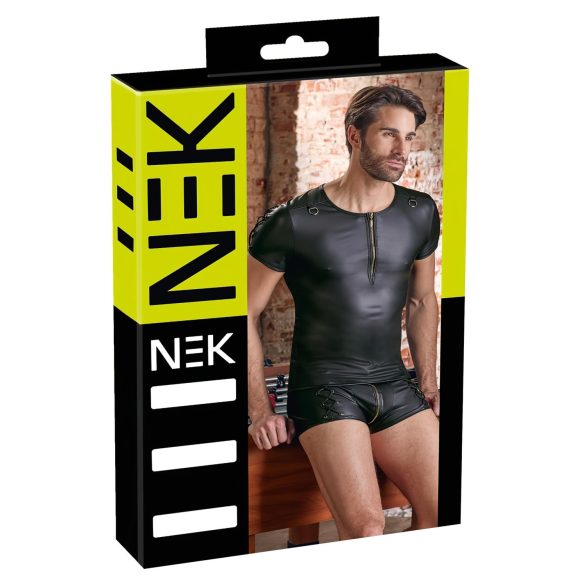 NEK - Ματ Κοντομάνικο Ανδρικό Μπλουζάκι (Μαύρο) - 2XL