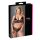 Cottelli Plus Size - δαντελένιο σετ σουτιέν (μαύρο) - XXL