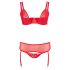 Cottelli Plus Size - Πολυμορφικό Σετ Εσωρούχων (κόκκινο) - 90E/XL