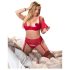 Cottelli Plus Size - Πολυμορφικό Σετ Εσωρούχων (κόκκινο) - 95E/2XL