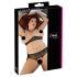 Cottelli Plus Size - σετ σουτιέν με πέρλες (μαύρο) - 3XL