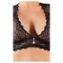 Cottelli Plus Size - Μαύρο σύνολο δαντέλας με στρας - 2XL