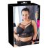 Cottelli Plus Size - δαντελένιο σουτιέν με τιράντες (μαύρο) - 90D