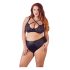 Cottelli Plus Size - Σταυρωτό Σουτιέν και Σλιπ (Μαύρο) - 85E/L