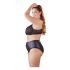 Cottelli Plus Size - Σταυρωτό Σουτιέν και Σλιπ (Μαύρο) - 85E/L