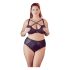 Cottelli Plus Size - Σταυρωτό Σουτιέν και Σλιπ (Μαύρο) - 85E/L