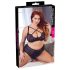 Cottelli Plus Size - Σταυρωτό Σουτιέν και Σλιπ (Μαύρο) - 85E/L