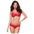 Obsessive 860-SET-3: Ρομαντικό Δαντελένιο Σετ Κόκκινο - L/XL