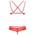 Obsessive 860-SET-3: Ρομαντικό Δαντελένιο Σετ Κόκκινο - L/XL