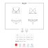 Obsessive 860-SET-3: Ρομαντικό Δαντελένιο Σετ Κόκκινο - L/XL
